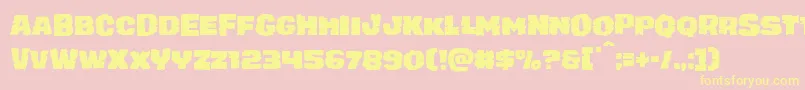 juggerrock Font – Yellow Fonts on Pink Background