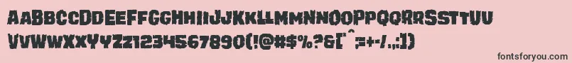 juggerrockcond Font – Black Fonts on Pink Background