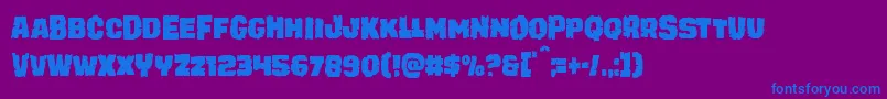 juggerrockcond Font – Blue Fonts on Purple Background