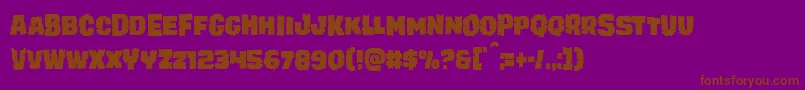 Шрифт juggerrockcond – коричневые шрифты на фиолетовом фоне