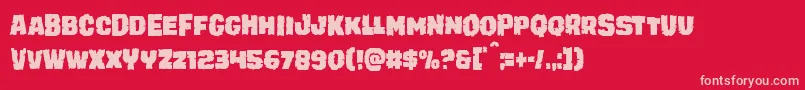 juggerrockcond Font – Pink Fonts on Red Background
