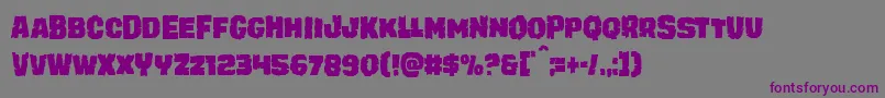 juggerrockcond Font – Purple Fonts on Gray Background