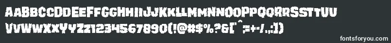 juggerrockcond Font – White Fonts on Black Background