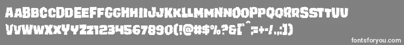 juggerrockcond Font – White Fonts on Gray Background