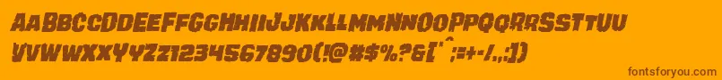 juggerrockcondital-Schriftart – Braune Schriften auf orangefarbenem Hintergrund