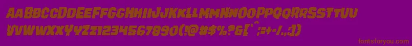 juggerrockcondital Font – Brown Fonts on Purple Background