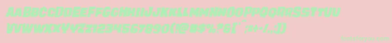 juggerrockcondital Font – Green Fonts on Pink Background