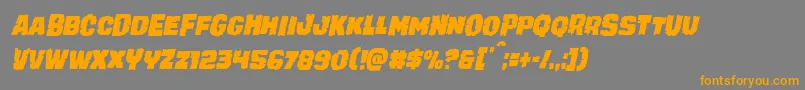 juggerrockcondital Font – Orange Fonts on Gray Background