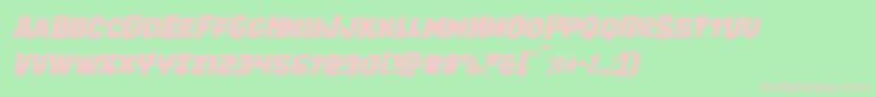 juggerrockcondital Font – Pink Fonts on Green Background