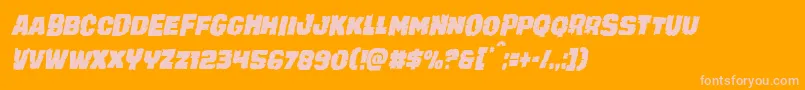 juggerrockcondital Font – Pink Fonts on Orange Background
