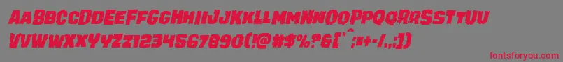juggerrockcondital Font – Red Fonts on Gray Background