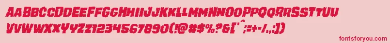 juggerrockcondital-Schriftart – Rote Schriften auf rosa Hintergrund