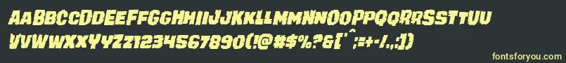 juggerrockcondital Font – Yellow Fonts on Black Background