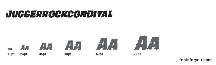 Juggerrockcondital Font Sizes