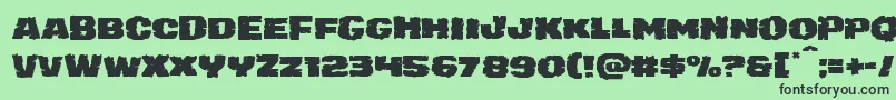 juggerrockexpand Font – Black Fonts on Green Background