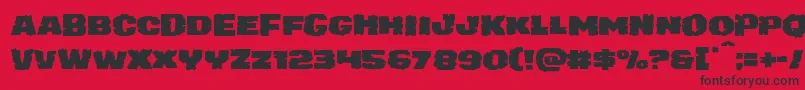 juggerrockexpand Font – Black Fonts on Red Background