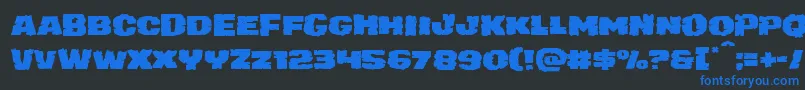 juggerrockexpand Font – Blue Fonts on Black Background
