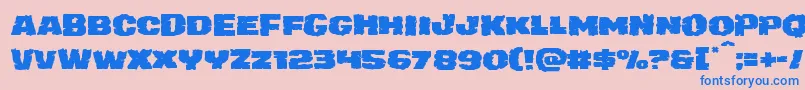 juggerrockexpand Font – Blue Fonts on Pink Background