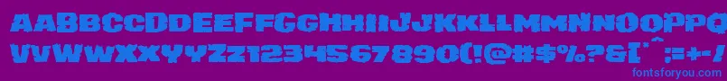 フォントjuggerrockexpand – 紫色の背景に青い文字