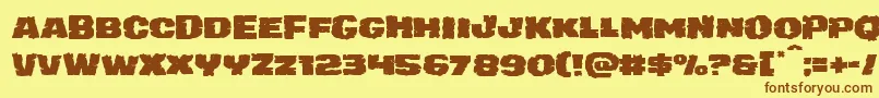 juggerrockexpand Font – Brown Fonts on Yellow Background