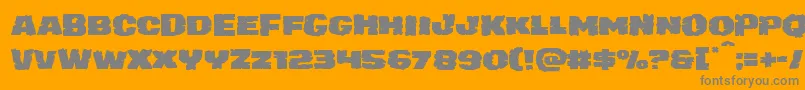 juggerrockexpand-Schriftart – Graue Schriften auf orangefarbenem Hintergrund