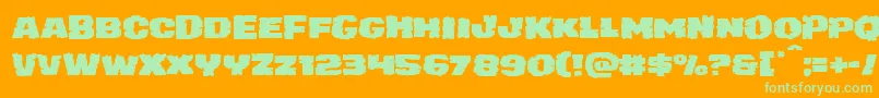 juggerrockexpand Font – Green Fonts on Orange Background
