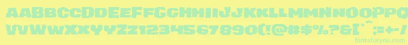 juggerrockexpand Font – Green Fonts on Yellow Background