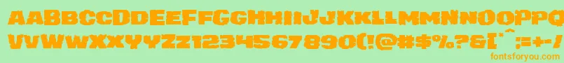 juggerrockexpand Font – Orange Fonts on Green Background