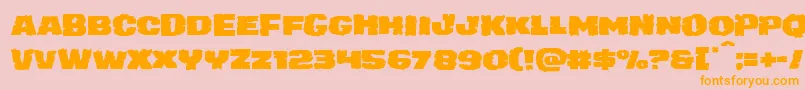 juggerrockexpand Font – Orange Fonts on Pink Background