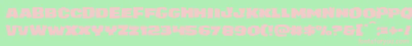 juggerrockexpand-fontti – vaaleanpunaiset fontit vihreällä taustalla