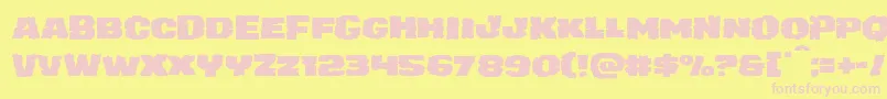 juggerrockexpand Font – Pink Fonts on Yellow Background