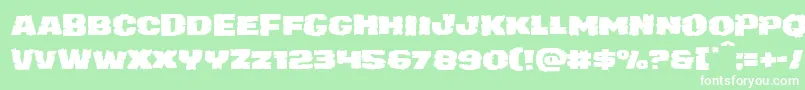 juggerrockexpand Font – White Fonts on Green Background