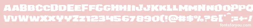 juggerrockexpand-Schriftart – Weiße Schriften auf rosa Hintergrund