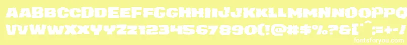 juggerrockexpand Font – White Fonts on Yellow Background