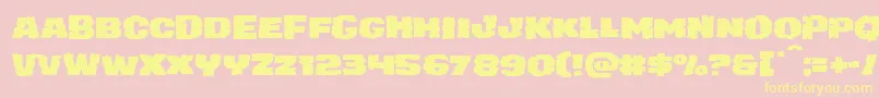juggerrockexpand Font – Yellow Fonts on Pink Background