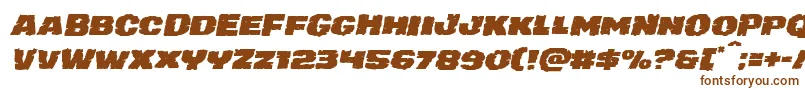 juggerrockexpandital-Schriftart – Braune Schriften auf weißem Hintergrund