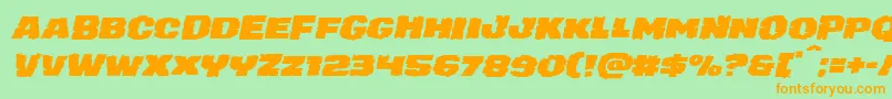 juggerrockexpandital Font – Orange Fonts on Green Background