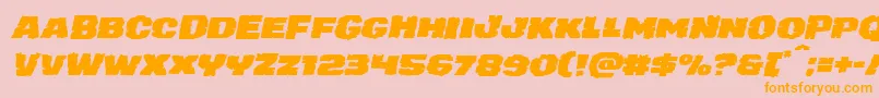 juggerrockexpandital Font – Orange Fonts on Pink Background