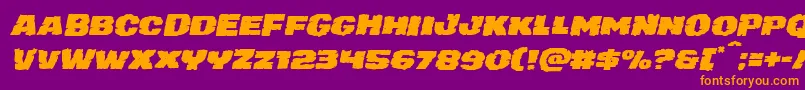 juggerrockexpandital Font – Orange Fonts on Purple Background