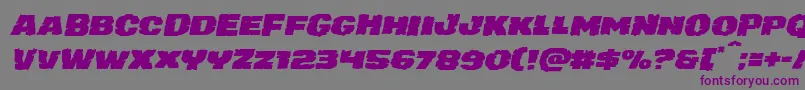 Czcionka juggerrockexpandital – fioletowe czcionki na szarym tle