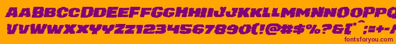 Шрифт juggerrockexpandital – фиолетовые шрифты на оранжевом фоне