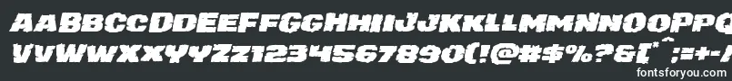 Шрифт juggerrockexpandital – белые шрифты на чёрном фоне