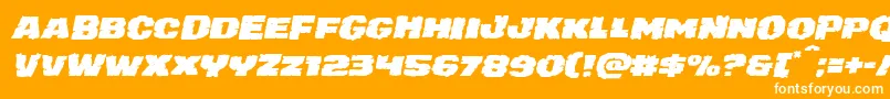 juggerrockexpandital Font – White Fonts on Orange Background