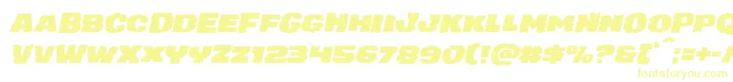 Czcionka juggerrockexpandital – żółte czcionki