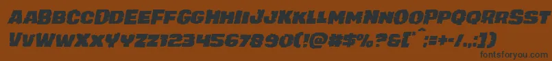 juggerrockital Font – Black Fonts on Brown Background