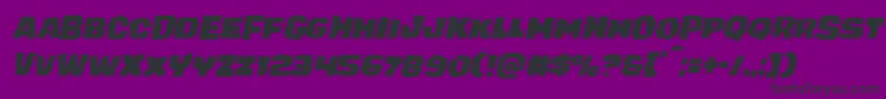 juggerrockital Font – Black Fonts on Purple Background