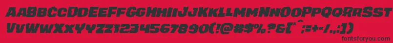 juggerrockital Font – Black Fonts on Red Background