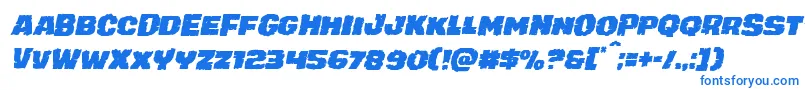 juggerrockital Font – Blue Fonts on White Background