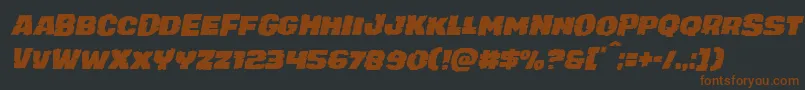 juggerrockital Font – Brown Fonts on Black Background