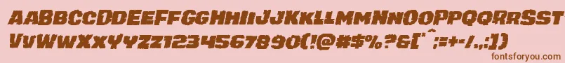 juggerrockital Font – Brown Fonts on Pink Background